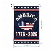 abordables EE. UU. 250.-Bandera de Estados Unidos conmemorativa del 250 aniversario, decoración de ambiente de patio, decoración patriótica, bandera de jardín al aire libre.