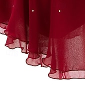 cheap Figure Skating Dresses-Red Rhinestone Figure Skating Dress for Women &amp; Girls – Long Sleeve Mesh Competition Costume with V Open Back and Flowy Asymmetrical Skirt