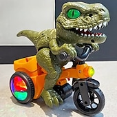 abordables Luces decorativas-Juguetes de dinosaurio con luces, juguete para niños pequeños de 3 a 4 años, juguete de dinosaurio en movimiento, juguete de dinosaurio eléctrico para niños de 3 a 5 años, regalos de cumpleaños