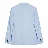 cheap Linen Blazer-Men's Linen Blazer Sport Coat Notch Collar Fashion Casual Solid Colored Linen Blazer Dark Khaki Light Blue Tailored Fit Single Breasted One-button