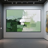 Χαμηλού Κόστους Ελαιογραφίες-χειροποίητη ελαιογραφία καμβά τέχνη τοίχου διακόσμηση πράσινο αφηρημένη υφή ζωγραφική σαλόνι είσοδος διακόσμηση διακόσμηση σπιτιού τυλιγμένο χωρίς πλαίσιο μη τεντωμένο ζωγραφική