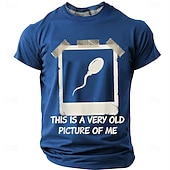 billige Men's Funny T shirts-Funny Mens T Shirt This Is A Very Old Picture Of Me Graphic Sperm Joke Charcoal Grey Short Sleeve Tee Clothing Apparel S M L XL XXL XXXL