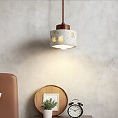 رخيصةأون تصميم الأسطوانة-12 cm تصميم الجزيرة أضواء معلقة حجر طلاء ملون معاصر 110-240 فولت