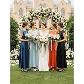 abordables Demoiselle d&amp;#39;honneur-Chaussures plates bleu clair à nœud pour femmes, élégantes et confortables, idéales pour les demoiselles d'honneur lors de mariages en plein air dans un jardin.