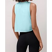 Χαμηλού Κόστους T-shirts και αμάνικα μπλουζάκια για τρέξιμο-Γυναικεία Μονόχρωμο Κορυφή γραμμής Γιλέκα τρεξίματος Φόρμα Καλοκαίρι Άνοιξη Κουρελού Αμάνικο Αναπνέει Γυμναστήριο Τρέξιμο Γιόγκα Μαύρο Ιβουάρ Ανθισμένο Ροζ ΑΘΛΗΤΙΚΑ ΡΟΥΧΑ Ρούχα Γυμναστικής