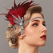 economico Accessori e altro-Vintage Fascia Flapper Il grande Gatsby Foglia Costume Per donna Carnevale San Valentino Mascherata Balli di fine anno Carnevale Club Adulti Copricapo Primavera