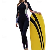 economico Rash Guards Interi-Per donna Rash Guard completo per il corpo One Piece Patchwork Protezione UV Elastico Manica Lunga Costume da Bagno Costume da bagno Surf Snorkeling Nuoto Primavera