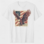  Patriotic Tricou Tricou grafic SUA Retro / vintage Patriotic Tricou 1776-2026 pentru Unisex Adulți Imprimare 3D pentru Ziua Independentei 4 iulie