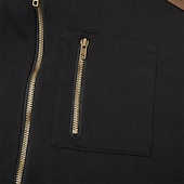  Férfi Teljes cipzáros kapucnis Taktikai kapucnis pulóver Fekete Sötétkék Kapucni Sima Cipzár Hétköznapi Napi Sport & Szabadtéri Poliészter Utcai sikk Menő Sportruházat Ősz Tavasz & Ősz Ruházat Pulcsik