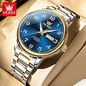 levne Mechanické hodinky-Nové pánské business hodinky Olevs se světelným kalendářem, týdenním zobrazením, plně automatickým mechanickým strojkem, ležérní a módní digitální hodinky, voděodolné, sportovní náramkové hodinky