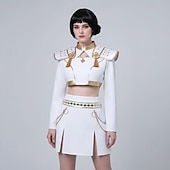  Inspirado em Kpop Inspirado em ídolos coreanos Ídolo Estrela pop Ocasiões Especiais Fantasias Originais Ídolo Virtual for Mulheres Adulto Dia Das Bruxas Carnaval Espetáculo Comic Con Anime Expo