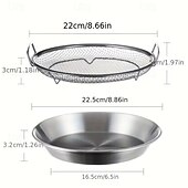 cheap Cooking Utensils-2pcs Stainless Steel Heavy-Duty Commercial/Residential Grease Filter System with Large Oil Drain Plate - Food Grade 201 Stainless Steel Oil Filter for home &amp; Restaurant Kitchens, Dishwasher