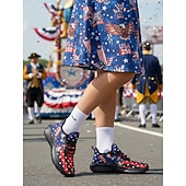  Vereinigte Staaten 250. Jubiläum Damen USA Flaggen Druck Schwarz Sneakers mit Adlerdesign patriotische Sportschuhe für den Unabhängigkeitstag Paraden Festivals Laufen und Everyday Wear