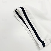 abordables Polo de golf pour homme-Homme Chemises Polo Gaufre Polo Occasionnel Formel Col à bandes Manche Courte Mode Couleur Unie Texturé Bloc de Couleur Boutons Été Automne Printemps &amp; Automne Coupe Slim Blanche Rouge Bordeaux bleu