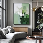 Χαμηλού Κόστους Ελαιογραφίες-χειροποίητη ελαιογραφία καμβά τέχνη τοίχου διακόσμηση πράσινο αφηρημένη υφή ζωγραφική σαλόνι είσοδος διακόσμηση διακόσμηση σπιτιού τυλιγμένο χωρίς πλαίσιο μη τεντωμένο ζωγραφική