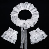 economico Accessori e altro-Retrò Vintage Rococò Vittoriano Collare staccabile Principessa Gentildonna Pizzo Costume Per donna Carnevale Halloween Fiera Rinascimentale Adulti Altri Accessori