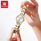 cheap Quartz Watches-Mother's Day Gift New Olevs Brand Ladies' Business Watch With Night Light Calendar And Day/Night Display Quartz Movement Stylish Water-Resistant Sporty Ladies' Wristwatch.