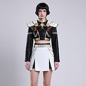 abordables Disfraces de mujer-Inspirado en el Kpop Inspirado en ídolos coreanos Estrella del pop Disfraz Vestido llamativo Ídolo virtual for Mujer Adultos Víspera de Todos los Santos Carnaval Rendimiento Comic Con Exposición de