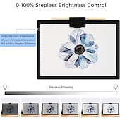 tanie Dekoracyjne światła-Przeglądarka slajdów, podświetlana skrzynka A3 do skanowania starych slajdów i negatywów, ultracienka podświetlana skrzynka skanera z regulowaną diodą LED, zasilana przez USB