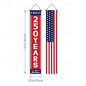 abordables EE. UU. 250.-Bandera de Estados Unidos conmemorativa del 250 aniversario, decoración de ambiente de patio, decoración patriótica, bandera de jardín al aire libre.