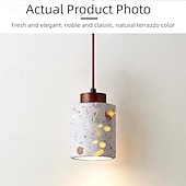 رخيصةأون تصميم الأسطوانة-12 cm تصميم الجزيرة أضواء معلقة حجر طلاء ملون معاصر 110-240 فولت