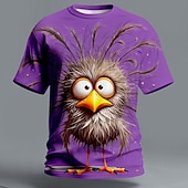  Voor heren dier Grappig T-shirt Korte mouw T-shirt 3D-afdrukken Strakke ronde hals Overhemd overdreven Ontwerper Feest Feestdagen blauw Wit Geel Zomer Lente Kleding S M L XL XXL XXXL