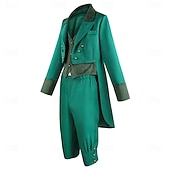  Renaissance Steampunk Coat Pants Hat Long Sleeves Prince Elf Nobleman Fancy Dress Men's Royal Steampunk Event / Party Masquerade Adults' Coat Vest Pants