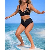 Χαμηλού Κόστους Surfing Tankinis και Bikinis-Γυναικεία Σετ μπικίνι Μαγιό 2 τεμάχια Μονόχρωμο Κουμπώσου Προστασία UV Ελαστικό Αμάνικο Μαγιό Σέρφινγκ Καταδύσεις Κολύμβηση Καλοκαίρι