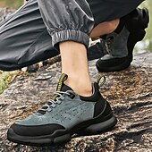 economico Sneakers Casual-scarpe da ginnastica sportive grigie da uomo, tomaia in mesh traspirante, suola ammortizzante, stile sportivo moderno, adatte per camminare, viaggiare e abbigliamento casual