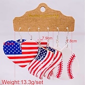 baratos Acessórios-250º Aniversário EUA Brincos Fantasias Adulto Mulheres Dia da Independência 4 de julho Festa Espetáculo Vestir-se