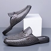 Недорогие Мужские клоги и мюли-Мужские красные лоферы из искусственной кожи, с текстурой под крокодиловую кожу, без шнурков, элегантная свадебная обувь, для торжественных случаев.