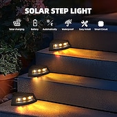 voordelige Pathway Lights &amp; Lanterns-4 stuks buitenverlichting op zonne-energie, waterdichte led-trapverlichting, driehoekige waaiervormige terrasverlichting voor tuin, erf, pad, schutting, patio, landschapsverlichting, op zonne-energie
