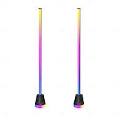 halpa Älykkäät koristevalot-Sylinterimäinen rgbic-lattiavalaisin, Bluetooth-sovelluksella ohjattava led-kulmavalaisin, musiikin synkronointiväriä vaihtava lattiavalaisin ajastimella, 16 miljoonaa väriä makuuhuoneen olohuoneen