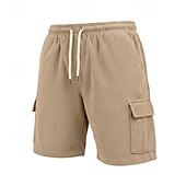 halpa Rennot shortsit-Miesten Shortsit Rennot shortsit Vakosametti shortsit Teksturoituja shortseja Tasku Joustava vyötärö Tavallinen Solid Color Mukavuus Hengittävä Polven yläpuolella Kausaliteetti ulko- Hiekkaranta Loma