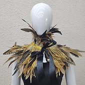 Χαμηλού Κόστους αξεσουάρ-Καρναβάλι 2026 Ρίο Καρναβάλι Σαμπά Αξεσουάρ Γυναικείου Ουράνιου Φτερού Κάπα με Σειρές Παγιέτας Πολύχρωμο Φτερό Ώμου Σα Shawl με Κορδέλα Δεσίματος Κοστούμι Επίδειξης Φεστιβάλ Βραζιλίας