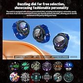 baratos Smartwatch-Relógio inteligente Lokmat Attack Max de 1,54 polegadas com Bluetooth, chamadas, pedômetro, lembrete de chamadas e rastreador de atividades. Compatível com Android e iOS. Unissex, longa duração da bateria, chamadas em modo mãos-livres, à prova d'água IP68