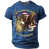  Independence Day Americas 250th Anniversary United States of America 1776 2026 Statue of Liberty Eagle Flag Grey Men T Shirt Clothing Apparel S M L XL XXL XXXL