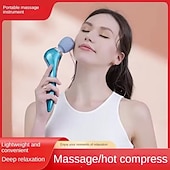 baratos Massajadores de Corpo-Massageador elétrico portátil de corpo inteiro com vibração, martelo e compressa quente para relaxamento dos ombros e pescoço, ideal para beleza e cuidados com a pele.
