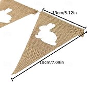 זול צעצועים חדשניים-2 סטים של קישוטי מסיבת פסחא, קישוטי מסיבה חגיגיים, קישוטי יוטה משולשים למסיבה