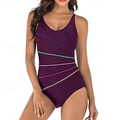 tanie Rash guardy One Piece-Damskie Standardowy Strój kąpielowy Stroje kąpielowe One Pieces Solidne kolory Krótka noga Szybkie wysychanie Elastyczny Bez rękawów Kąpielówki Kostium kąpielowy Surfing Plaża Pływacki Lato