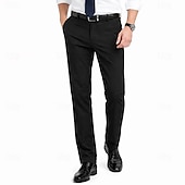 voordelige Jurk Broek-Voor heren Broek Pakken Zomerbroek Vrijetijdsbroek Zak Effen Lichtgewicht Ademend Volledige lengte Dagelijks Buiten liiketoiminta Modieus Streetwear blauw Zwart Rekbaar