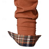 economico Camicie eleganti da uomo-Per uomo Camicia Camicia elegante Camicia di Velluto a Coste Camicia con Bottoni Plaid Casuale Quotidiano Nero Blu marino Arancione Verde Manica Lunga Collo ripiegato Tutte le stagioni Abbigliamento