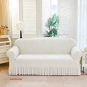 voordelige Sofadoek-Skirt Hem Style Elastic Jacquard Fabric Stretch Sofa Cover Couch Cover Sectional L Shape Sofa Slipcover Corner Case for Living Room Sofa Protector Anti Slip Washable Dustproof 1 2 3 4 Seat