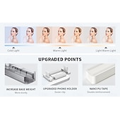 abordables Supports de téléphone-2 Paquet Support de Téléphone Portable avec Lumière LED Dimmable pour Streaming en Direct Maquillage YouTube TikTok Lumière Anneau LED Dimmable pour iPhone  Téléphone Android