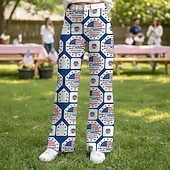  A 250-a aniversare a SUA Retro / vintage Anii 1970 Pantaloni Pantaloni cu picioare largi Hippie Disc Talie Înaltă Costume de fancy Pentru femei Mascaradă 4 iulie Ziua Independenței Adulți Pantaloni