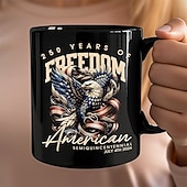 رخيصةأون أكواب وماغات-كوب تذكاري بمناسبة الذكرى الـ 250 لتأسيس الولايات المتحدة، هدية وطنية، كوب قهوة سيراميكي، 1776-2026 أمريكا 250، هدية عيد الاستقلال (4 يوليو) للرجال والنساء، مناسب للميكروويف &amp;آمن للاستخدام في غسالة