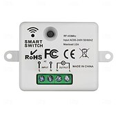 levne Chytré vypínače-Bezdrátové dálkové ovládání AC220V 1kanálový spínač s učením kódu, zapnutí/vypnutí 433 MHz
