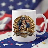 economico Tazze e tazzine-Tazza patriottica per il 250° anniversario degli Stati Uniti, tazza da caffè in ceramica per il cinquantenario, America 250 1776-2026, regalo per il giorno dell'indipendenza del 4 luglio per uomini e