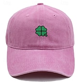 economico Cappellino da baseball da uomo-Unisex Cappellino da Baseball Blu chiaro Esercito verde Cotone Ricamato Protezione UV Clover Casual Quotidiano Casual Festa di San Patrizio Casuale Quotidiano San Patrizio Tinta unica Quadrifoglio