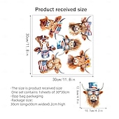  Lot de 2 autocollants adhésifs pour vitrine de restaurant, motif drapeau américain, pour la fête de l'indépendance. Sans électrostatique.